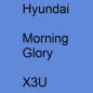 Preview: Hyundai, Morning Glory, X3U.